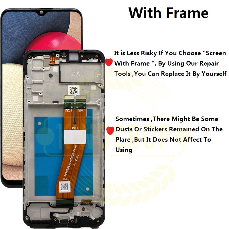 Pantalla LCD con marco para móvil, digitalizador de pantalla táctil para Samsung Galaxy A02s A025M A025F/DS A025G/DS A025G