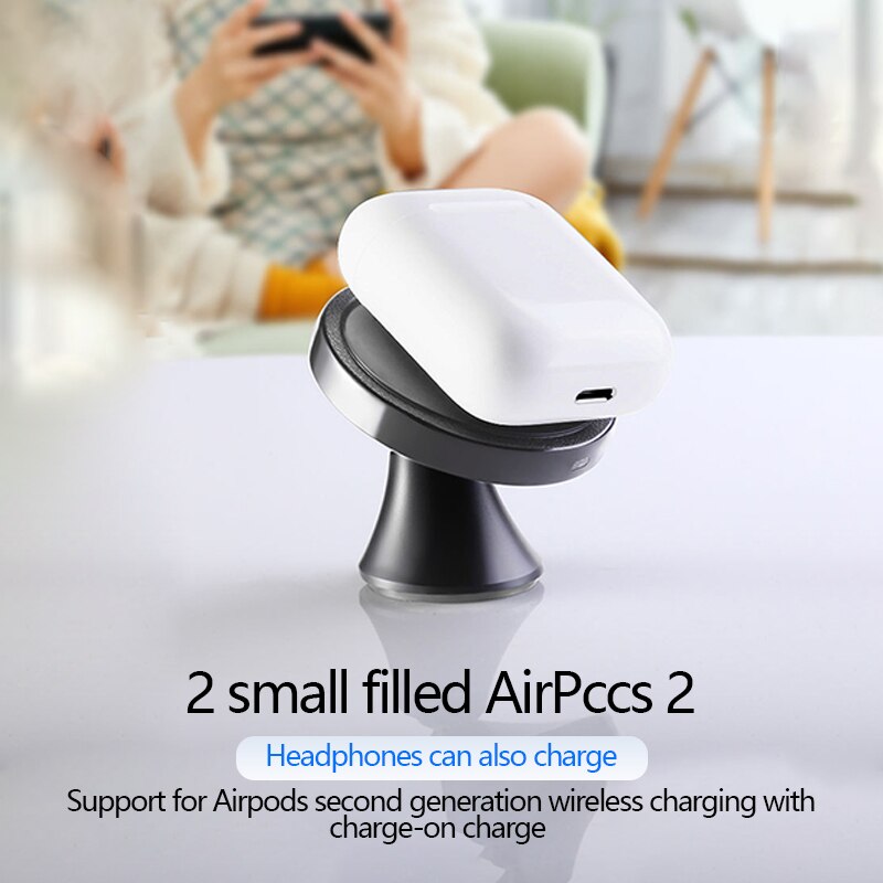 10W Wireless Car Charger - for iPhone 12/11 Pro/SE, Samsung Galaxy S20/S10/S9 - USB Qi Fast Charging with LED Indicator