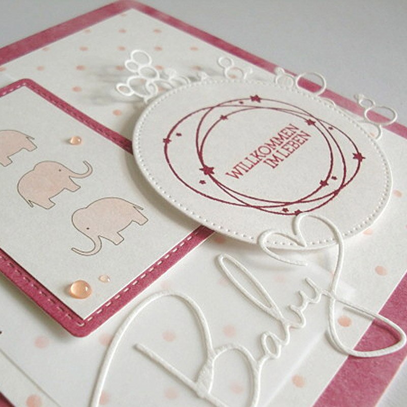 Baby Word Die Cuts For Cards Making Word Metal Cutting Dies Stencils