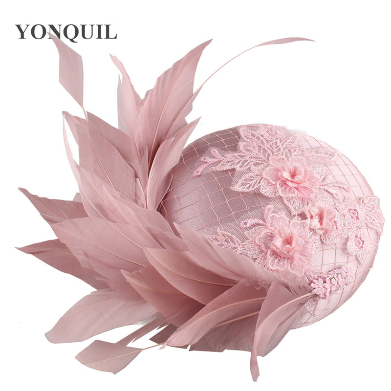 Mooie Mode Vrouwen Bruiloft Hoed Bridal Dames Bruiloft Fascinators Hoofdband Met Fancy Feather Party Gelegenheid Haar Accessoires