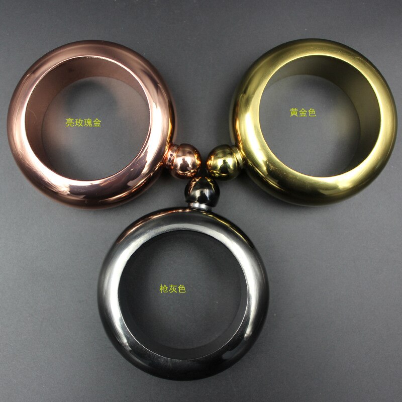 Bangle armband heupfles draagbaar rond chique wijn gemengde fles 3.5 oz whisky wodka alcohol drinkgerei