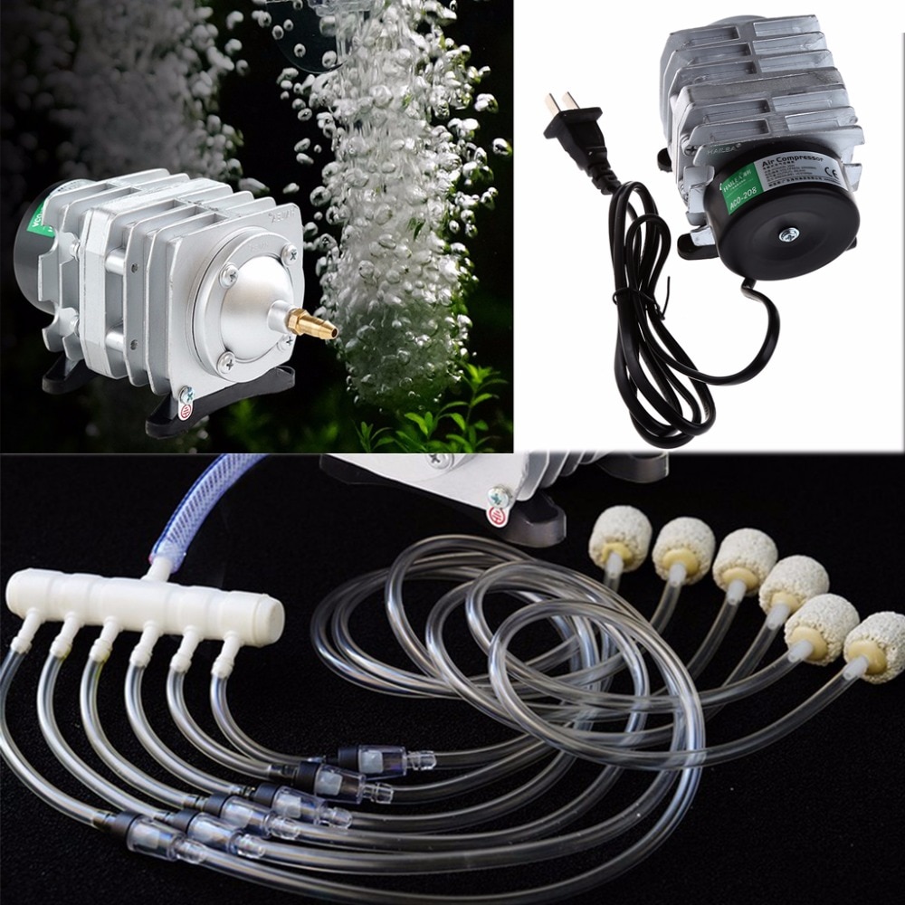 45L/min 25W Electromagnetic Air Compressor Aquarium Fish Tank Oxygen Pond Air Pump Aerator