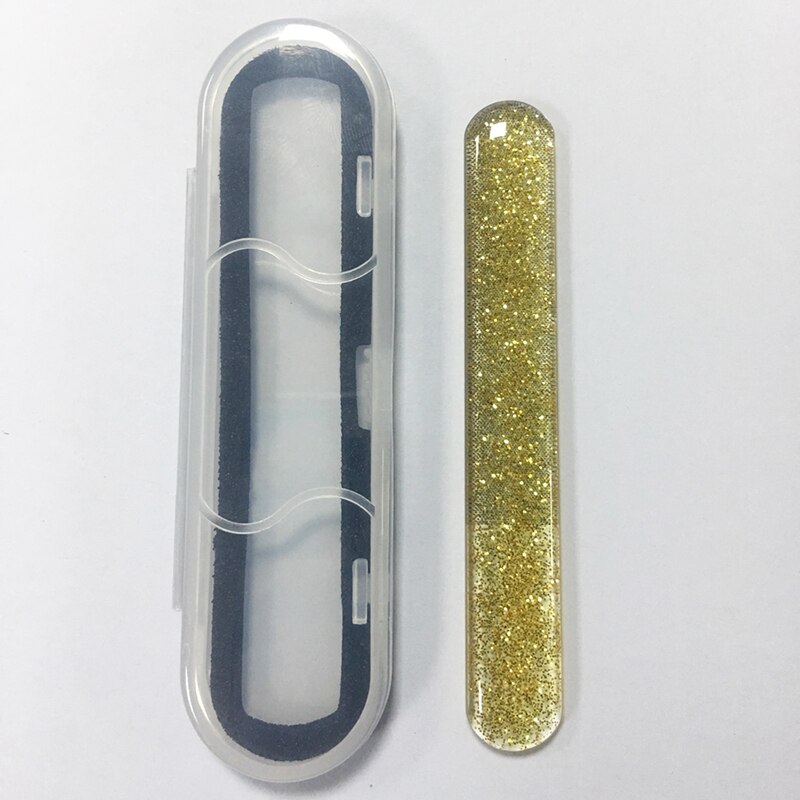 9/12 cm farverige slibende nanoglas neglefil polerede manicure-filer: Gul -9cm
