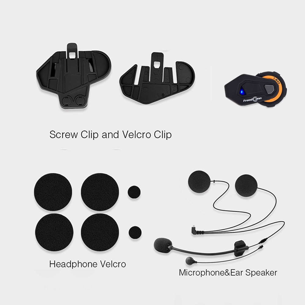 FreedConn T-MAX Original Teile Motorrad Intercom Helm Weich Hart Mikrofon Headset Clamp Clip Halterung
