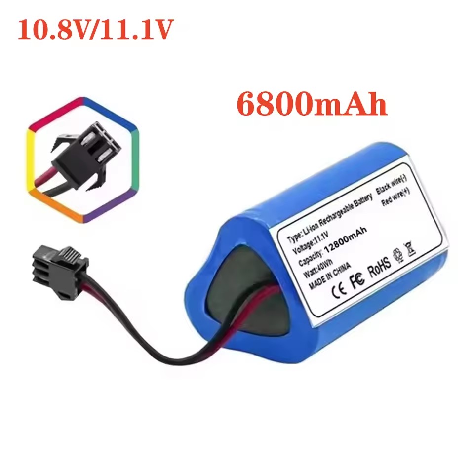 Original 11.1v 2800 18650 -akku für lefant  m501 a, für cecotec conga slim 890/899 nasssauger-roboter-akku: Gelb