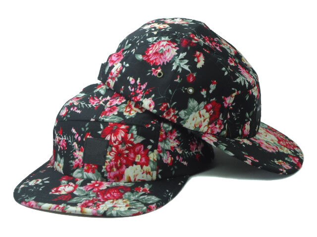 lässig Neue klassische blumen 5 Tafel Hütte strapback gorras knochen Baseball kappe für männer frauen hysterese fünf Tafel kappen: Farbe 2