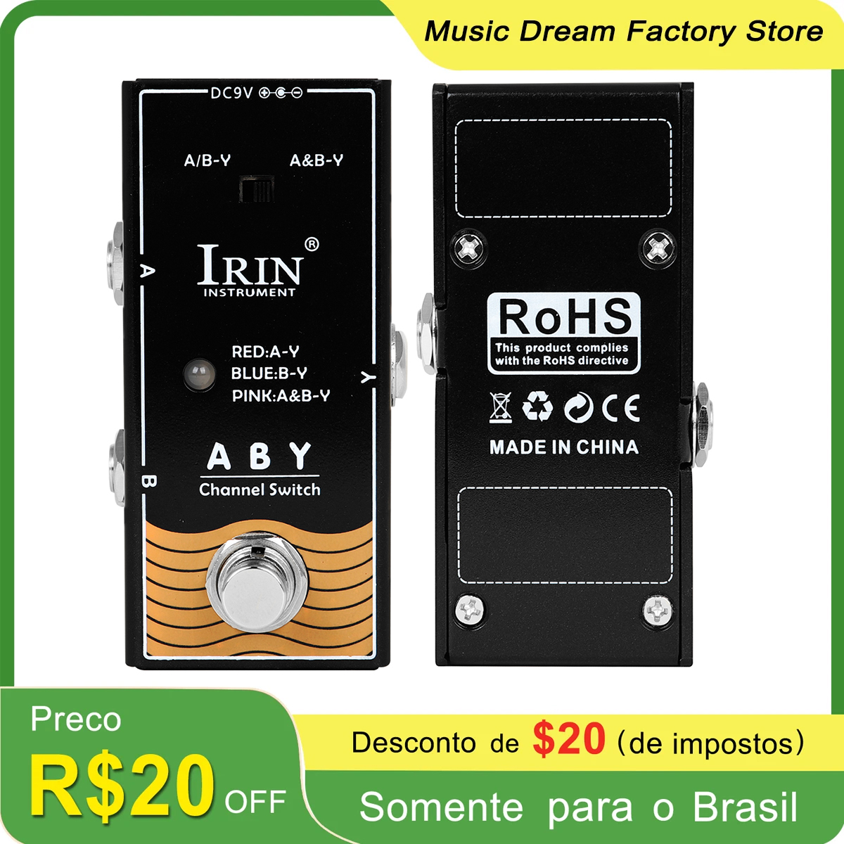 Effectpedaal voor elektrische gitaar RS/RF-serie Gitaarpedaal ABY/Noise Gate/BBD Flanger/Dyna Comp/Talent Octave/Golden Fuzz: Rood