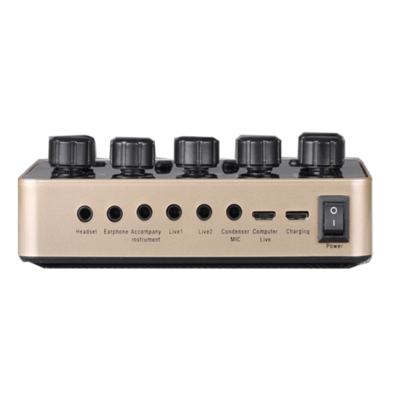 External Sound Card for Headset Mic Mobile Phone Computer USB Port Recording Mixer for Live Broadcast K Song