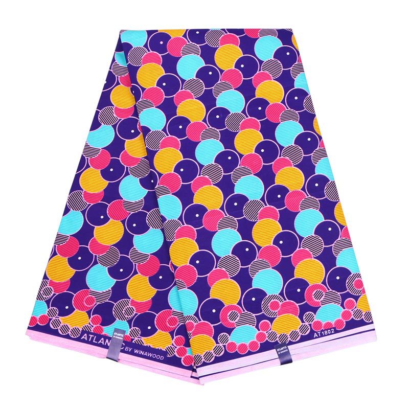 Afrikansk polyester voks print stof ankara bintareal voks afrikansk stof til festkjole