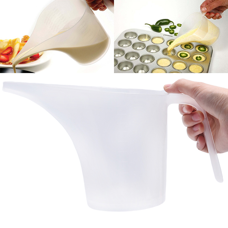 1000ML Plastic Measuring Cup Baking Needle Measuring Cup High Temperature Resistant With Scale Needle Pot Funnel Cup
