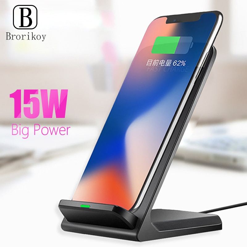 15W Quick Qi Wireless Charger For iPhone 11 Pro X XS XR 8 Samsung S9 S10 S20 Xiaomi HUAWEI QC 3.0 Fast Charging Stand