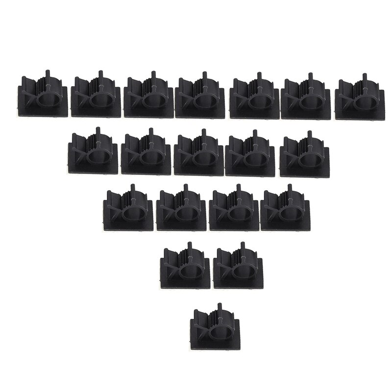 40Pcs Black Adjustable Plastic Cable Clamps Self Adhesive Car Cable Clips Wire Organizer