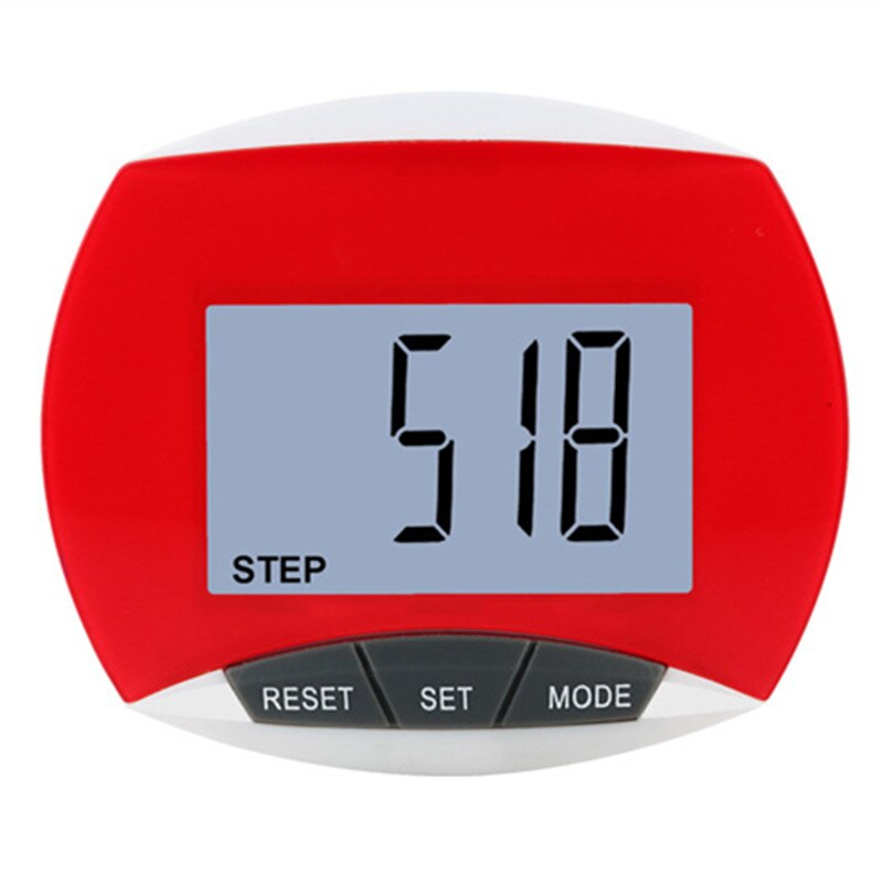 3D Pedometer Walking Pedometer 3D Pedometer Waterproof Multifunctional Sports Calorie Counting LCD Display Fitness Equipment: 1pc red