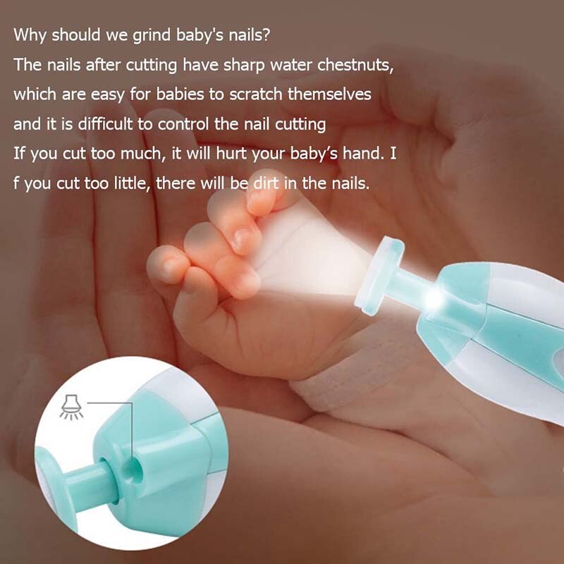 Draagbare elektrische veilige nagelknipper, trimmer voor baby's, manicure, pedicure, tondeuse, schaar, kinder- en babyknipper, nagelverzorging