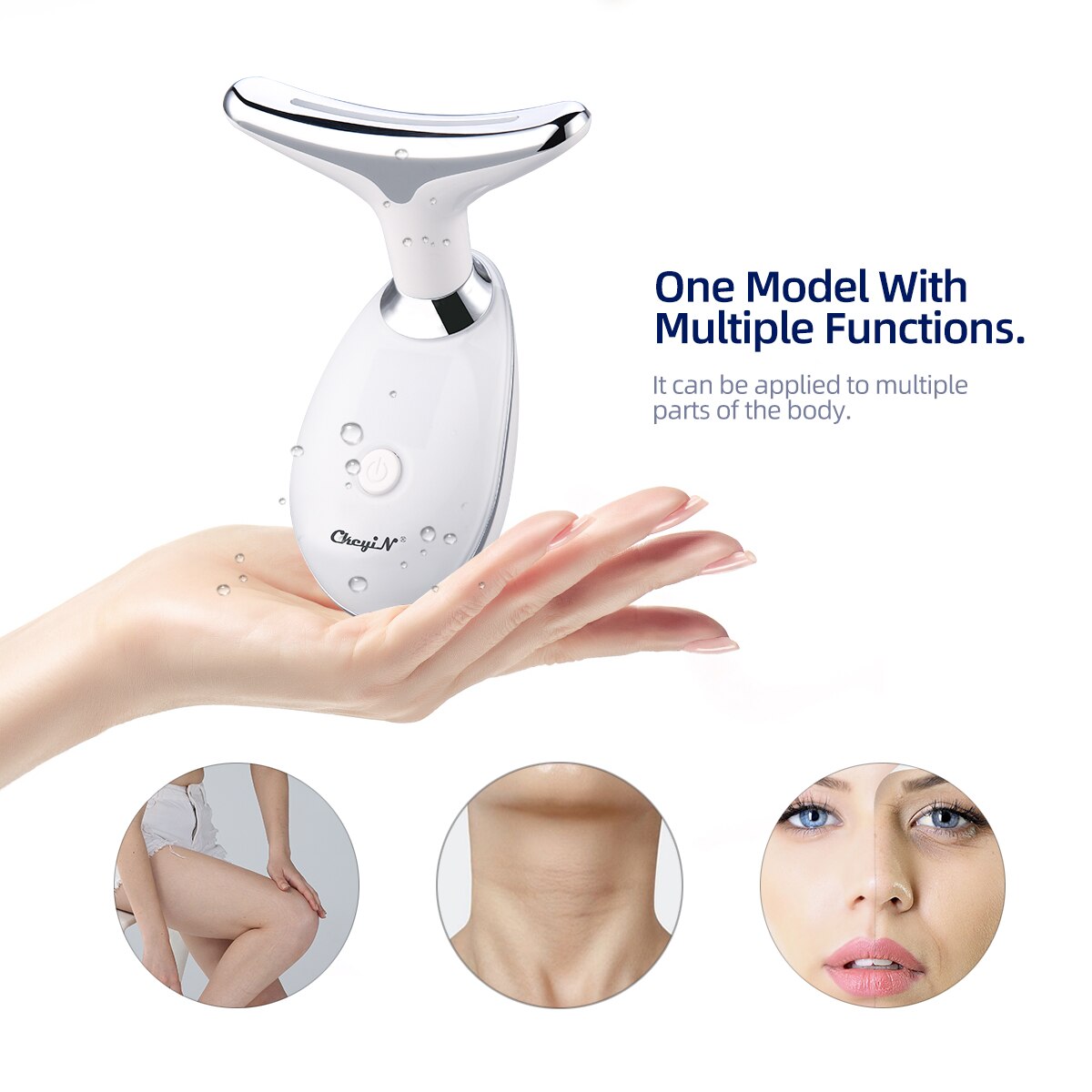 4 In 1 Verwijder Dubbele Kin Hals Apparaat Led Photon Therapie Anti-Rimpel Accupoint Trillingen Gezicht Huid Lifting Aanscherping massager