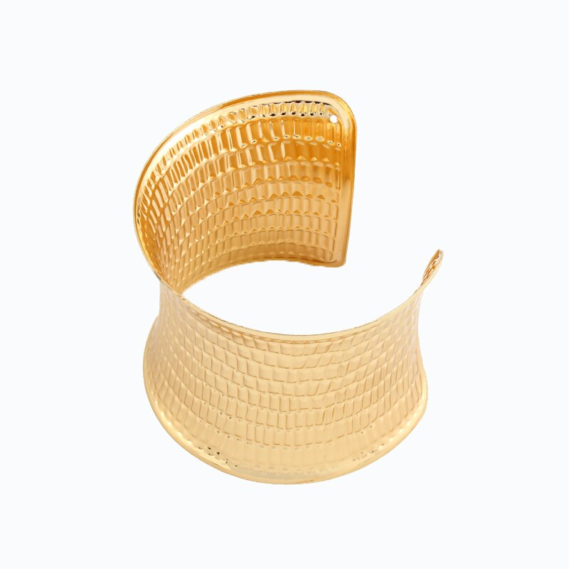 Dayoff europese gouden kleur open manchetten armbanden armbanden persoonlijkheid stippen eenvoudige manchet armbanden voor dames sieraden  b024