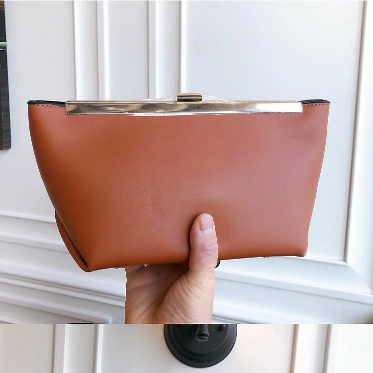 Vintage læder metalspænde kvinder punge og håndtasker dumpling clutches konvoluttaske pose taske skuldertaske mulepose