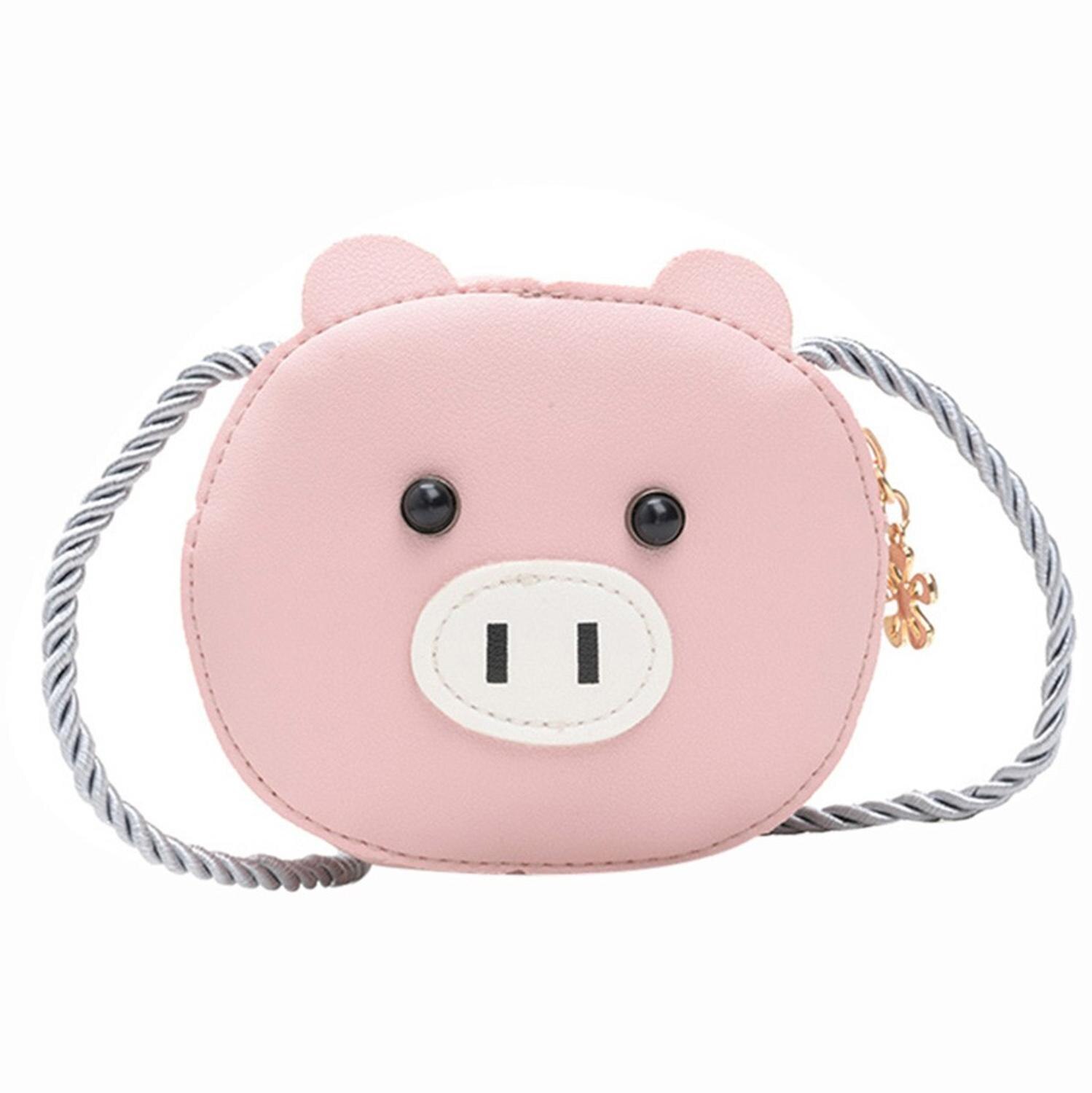 Casual Small Cute Cartoon Messenger Children Girls Mini Handbags Zipper Shoulder Solid Color Crossbody Bags Y719