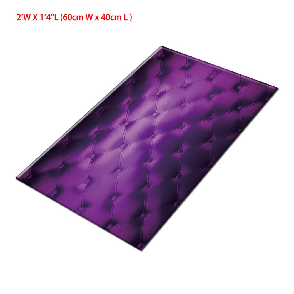 Alfombra con textura de cuero Morado para niños, tapete de terciopelo y cristal para el hogar, la sala de estar, WC, puerta de la cocina y el dormitorio: 60cm W x 40cm L