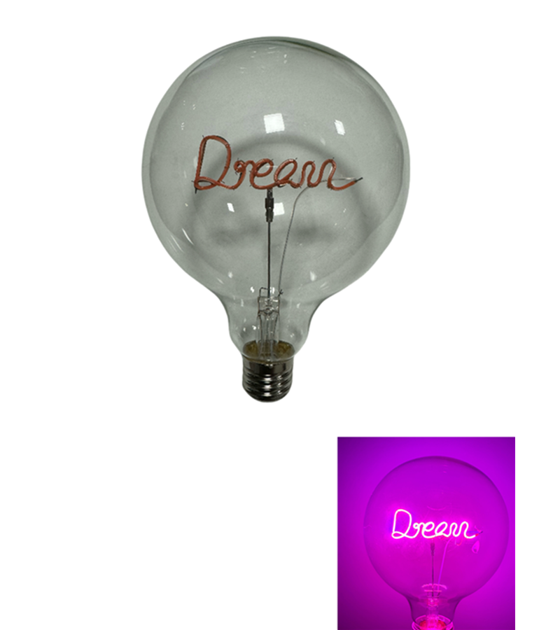 Led gylden  g95 g125 kærlighed rød pink 2300k e27 220v 4w 8w dæmpbar glødepære retro vintage dekorativ belysning edison lampe