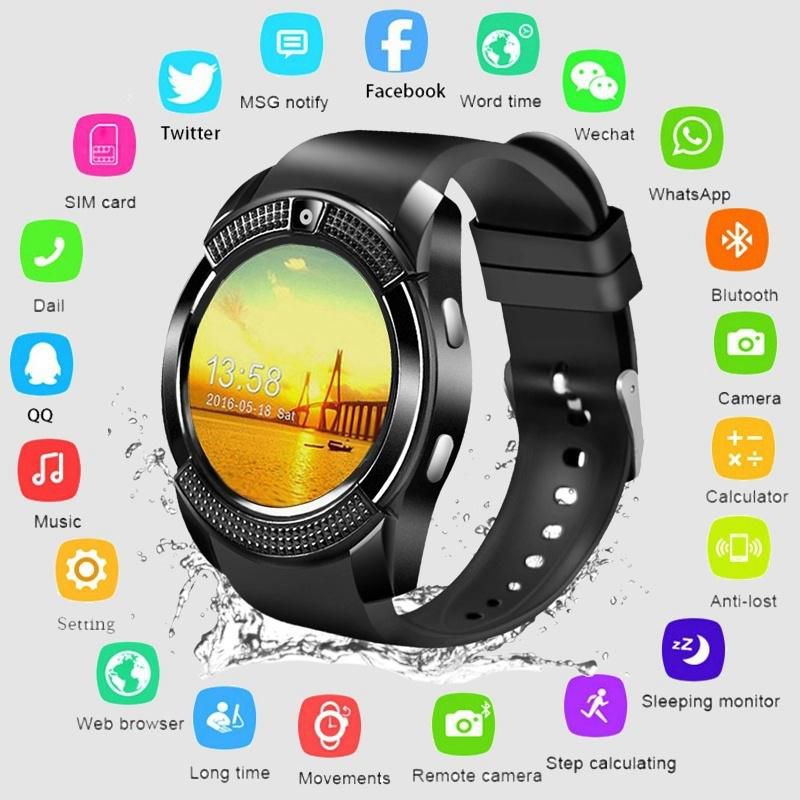 Mannen \ 'S En Vrouwen \ 'S Sport Smart Watch Met Muziekspeler Mobiele Telefoon Horloge Met Slot Sim kaart Gps