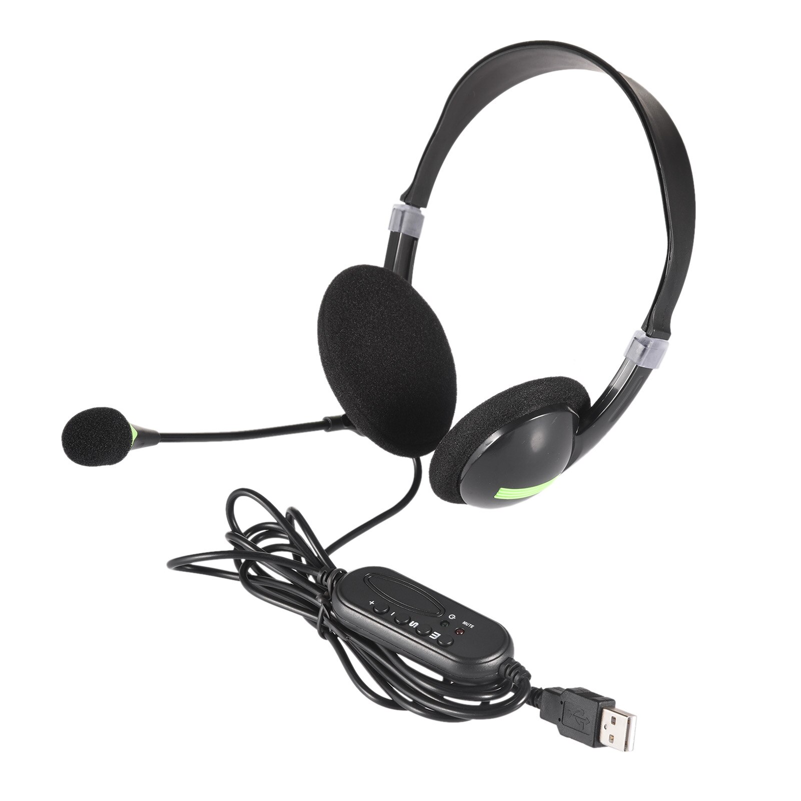 Casque USB avec Microphone, pour ordinateur PC et portable, léger, avec fil, pour l'école: Default Title