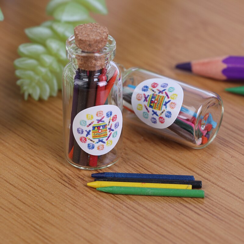 12 stuks/doos 1/6, 1/12 mini kleurpotloden briefpapier schattige beer potloden voor schoolmeisje jongen gekleurd