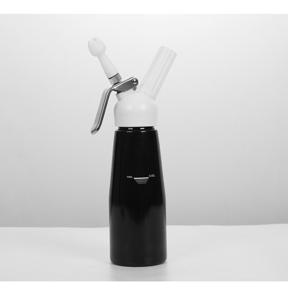 Aluminium Kaffee Nachtisch Schlagsahne Spender Butter Schläger Schaum 250/500mL: 500ml Schwarz