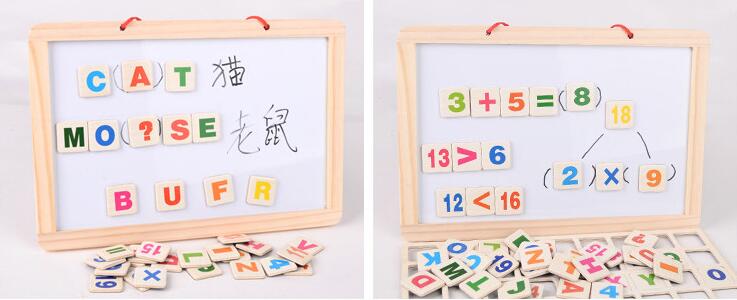 Double Side Magnetic Blackboard Hanging Chalkboard Set