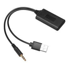 Universele Auto 12 V bluetooth Module Adapter Draadloze Radio Stereo AUX-IN Aux Kabel Adapter USB 3.5 MM Jack Plug