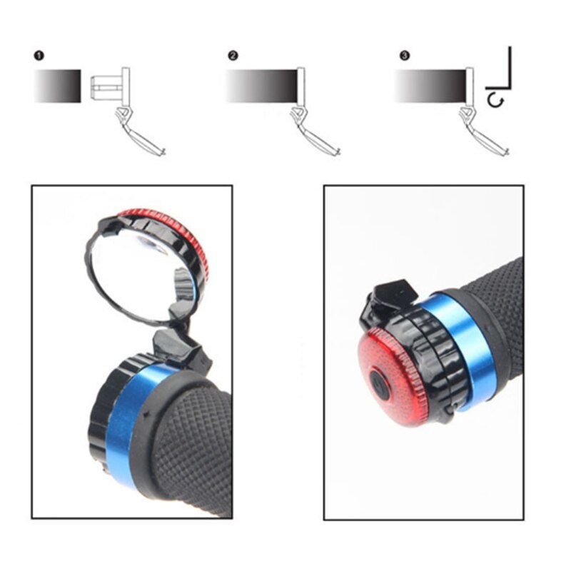 DRCK HROS Bicycle Handlebar Rearview Mirror Riding Accessories Road Bike Dedicated to Blocking Mirror Folding Mirror