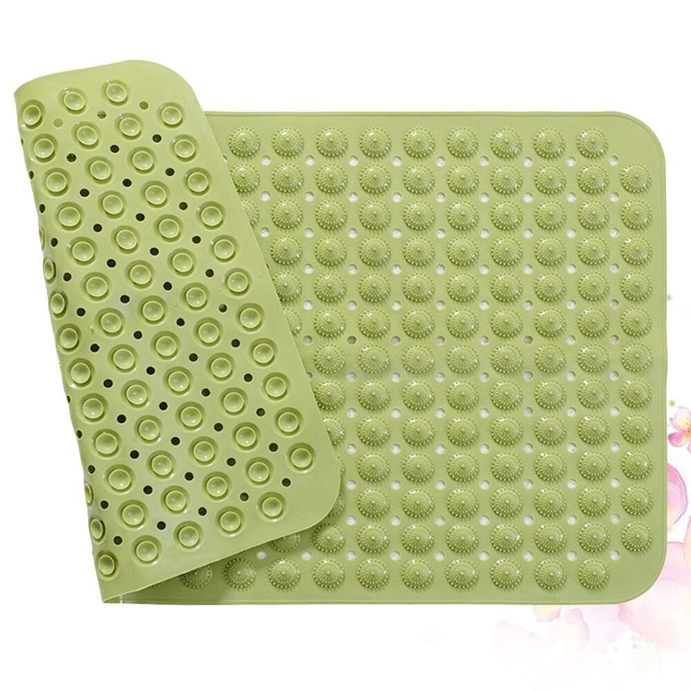 1Pcs Durable PVC Floor Mat Bathroom Foot Mat Skid Resistance Foot Mat Shower Floor Mat(White)
