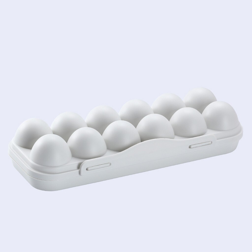 Egg Tray Holder Egg Storage Box Refrigerator Crisper Storage Container Home Storage Organization Box Kitchen Gadgets: Gray