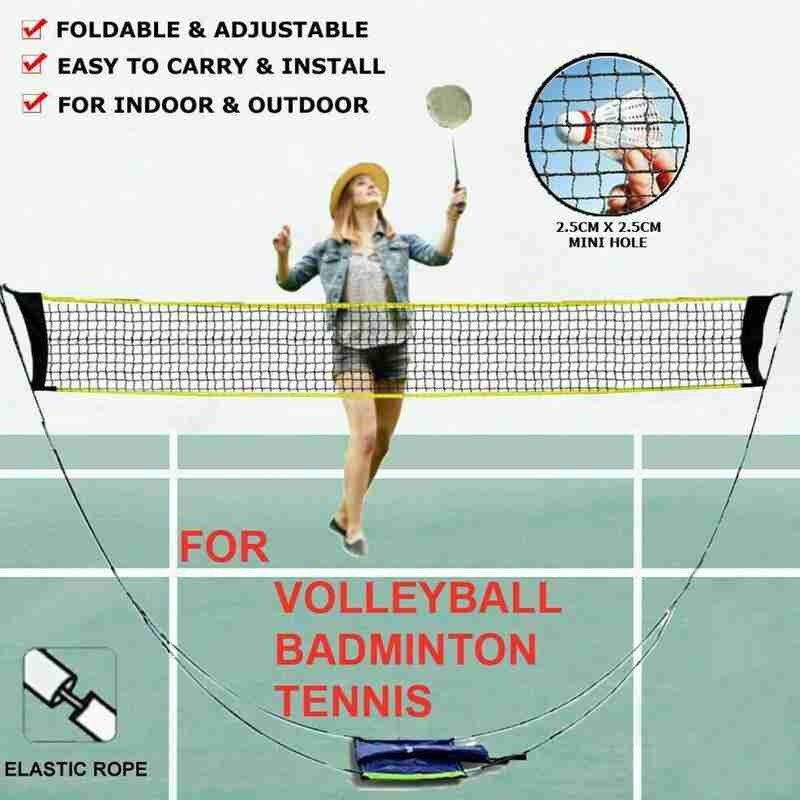 3M Badminton Netframe Volleybal Veer Netto Rack Draagbare Lichtgewicht Netten Training Vierkante Mesh Tennis Netto Vierkante Shuttle