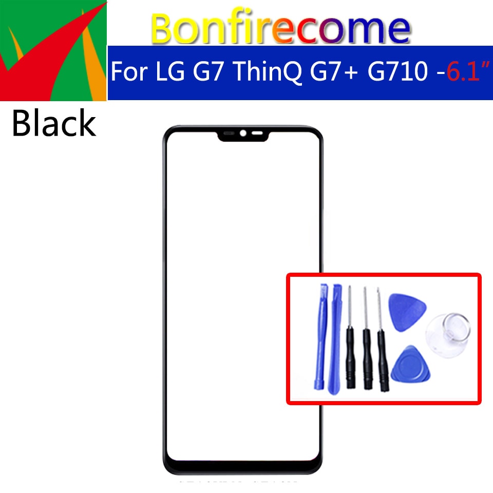 Lg  g7 thinq  g7+ g710 g710em g710pm g710 vmp  g710 ulmin  g710n lcd edessään kosketusnäyttö lasi ulompi linssin korvaaminen
