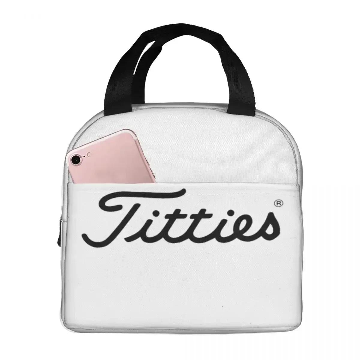 T-Titties Golf Ball Lunch Bags Insulated Bento Box Portable Lunch Tote Resuable Picnic Bags Cooler Thermal Bag for Woman Work: Default Title