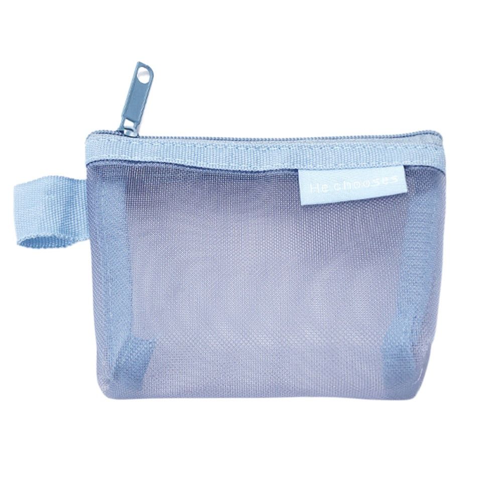 Portamonete in rete portachiavi rossetto Nylon borsa portamonete tridimensionale piccolo articolo Mini borsa cosmetica ufficio: Radura