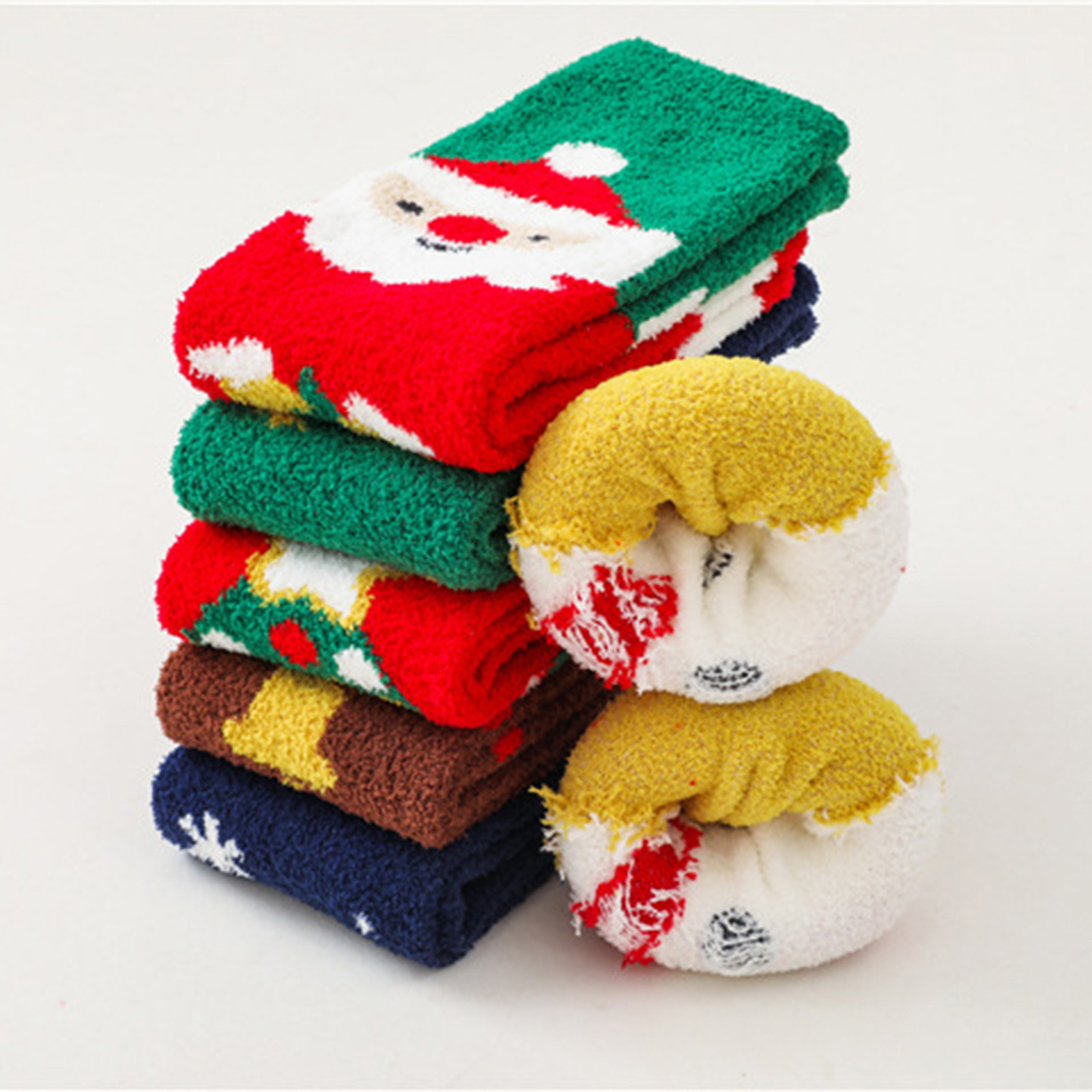 1 paio di cotone inverno neonate ragazzi calzini per bambini bambini spugna fiocco di neve alce babbo natale orso di natale regalo vestiti economici roba