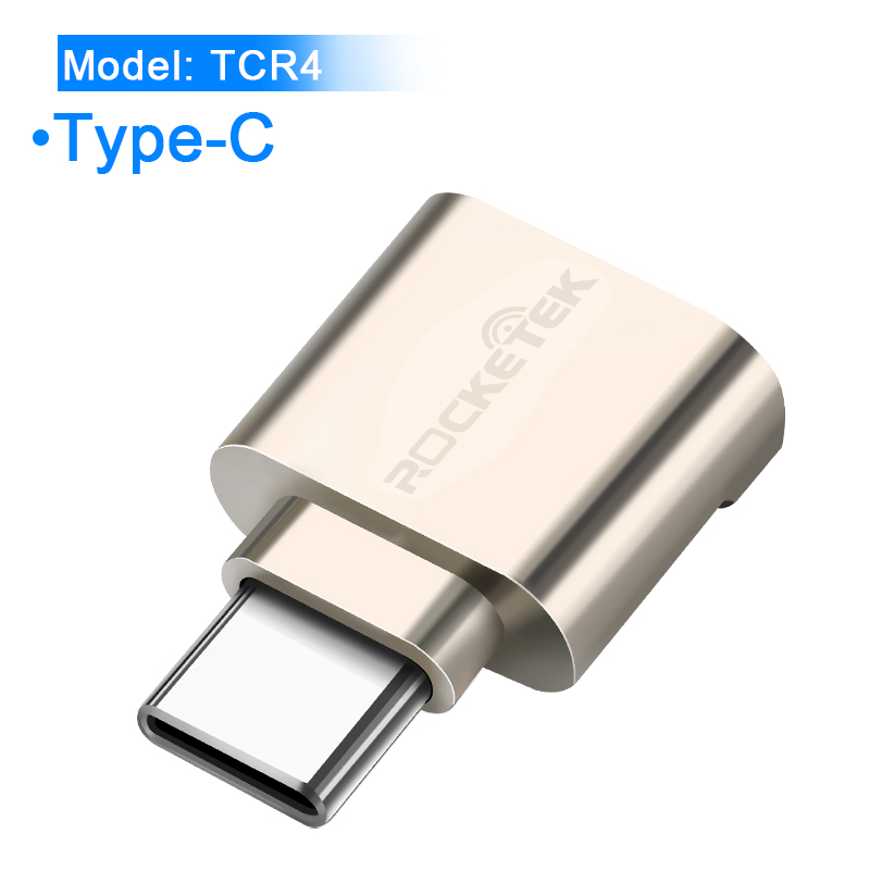 Rocketek micro usb 2.0 typ c otg telefon mini minneskortläsare adapter aluminium kortläsare för micro sd/tf microsd laptop: Tcr 4