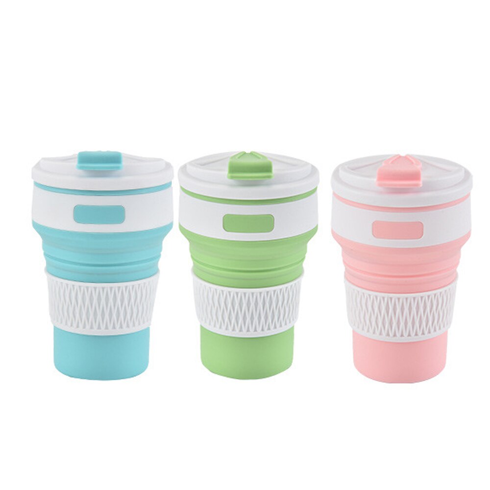 Opvouwbare beker, voedselveilige opvouwbare waterbeker, telescopisch opvouwbaar, reisbeker