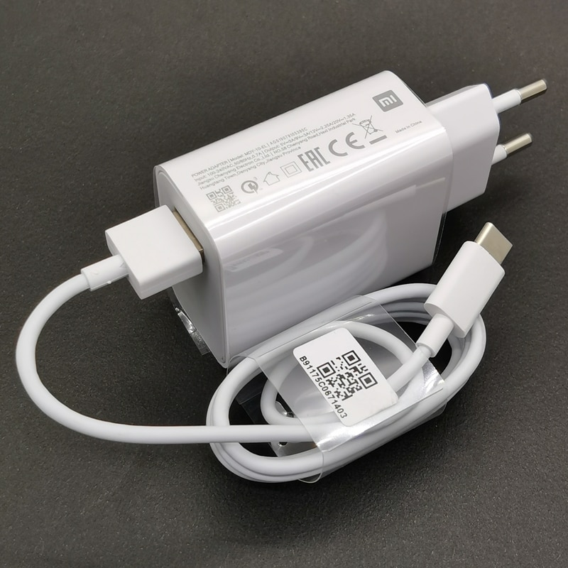 Xiaomi fast charger QC4.0 27W Fast charge Adapter Type c cable for Mi 9 10 9t Poco F2 Pro X3 X2 Redmi note 7 8 9 9s k20 k30 pro