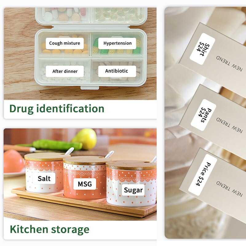 Portable Thermal Label Printer Handheld Sticker Printer Bluetooth Wireless Mobile Phone for Android iOS ome Use Office Printer