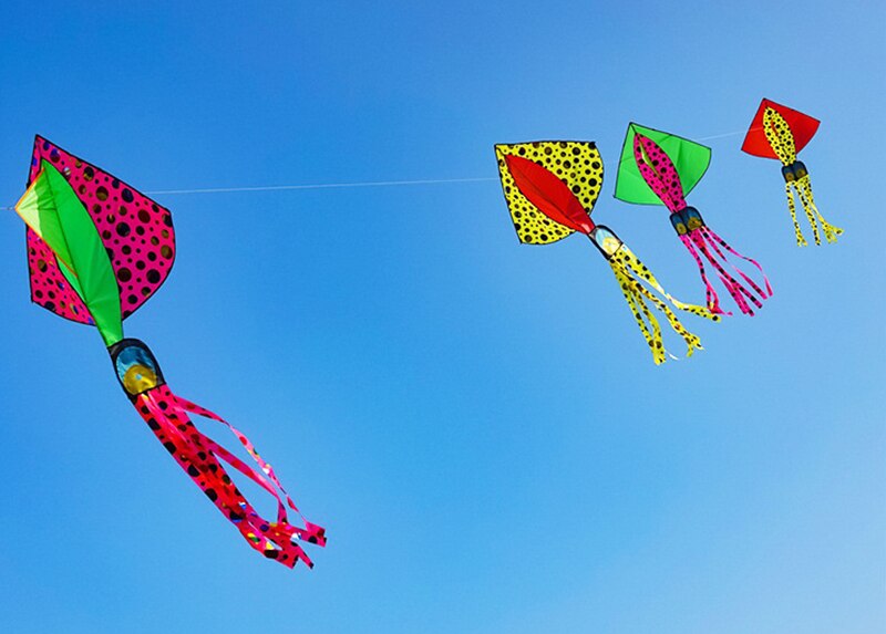 Octopus Kite - Soft Inflatable Marine Animal Kite for Kids & Adults - Polyester Outdoor Toy