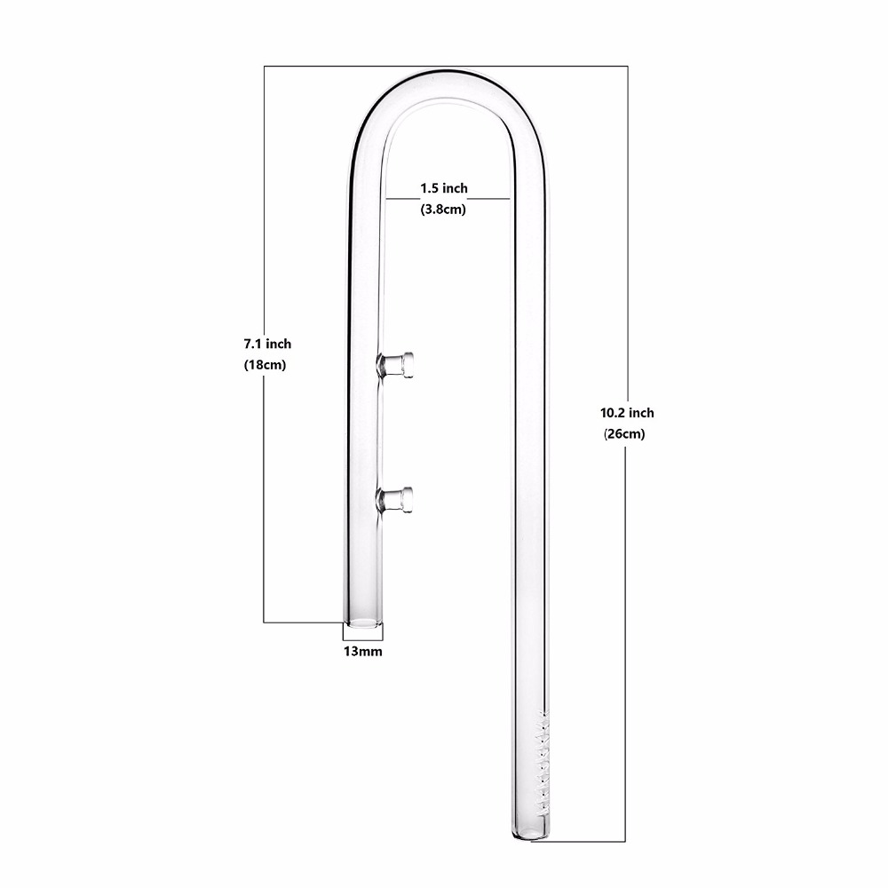 Lilja unikko pioni lasiputki ada kaksinkertainen imukuppikiinnitys suodatin lisävaruste akvaario vesikasvisäiliö 13mm 17mm