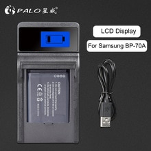 PALO Kamera Batterie Ladegerät Mit LCD Anzeige Für Samsung BP-70A bp-70a bp70a BP70a PL120 PL121 PL170 PL171 PL200 ST76