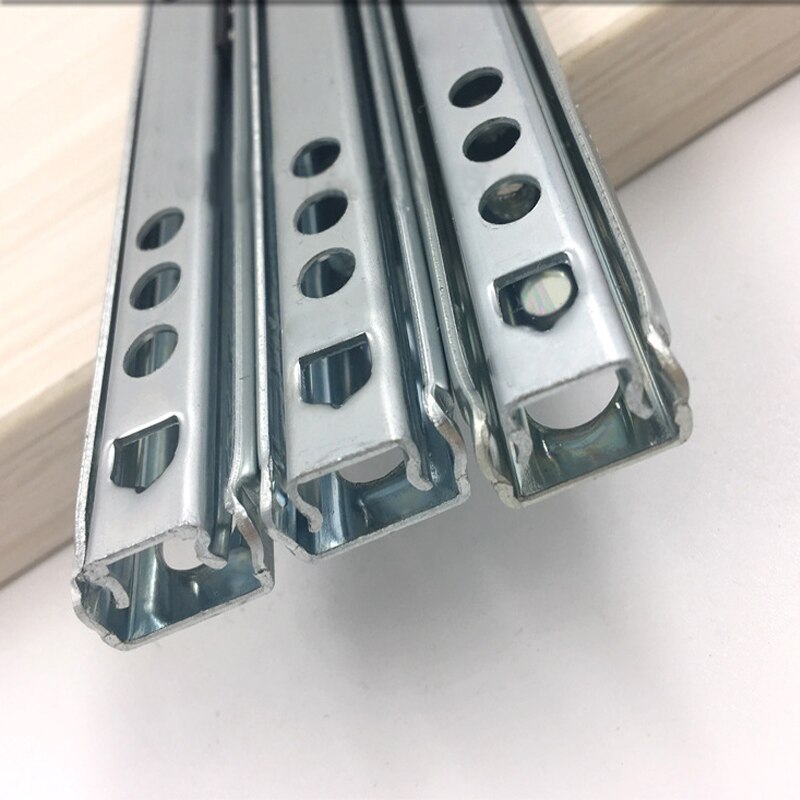 17mm Galvanized Cold-rolled Steel Plate Drawer Sliding Guide Rail Furniture Slide Wardrobe Wardrobe Cabinet Slide Sliding Door