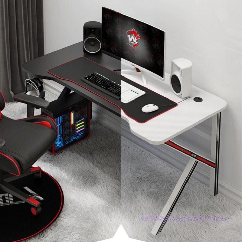 Hottest Gaming Desk 80x60x75CM Black White Desktop Computer Table Home Bedroom Game table Matched Chair Option