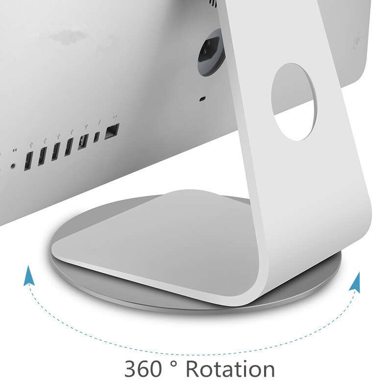 Stativ för imac aluminiumskärm svängbart stöd dator skrivbord docka bärbar skärm bas roterande fäste för apple imac 21 '' 27 ''