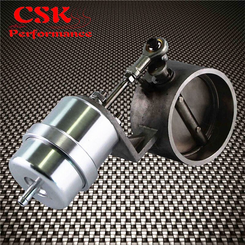 2.5" 63mm Exhaust Control Valve Set Vacuum Actuator Closed Style Cutout Downpipe