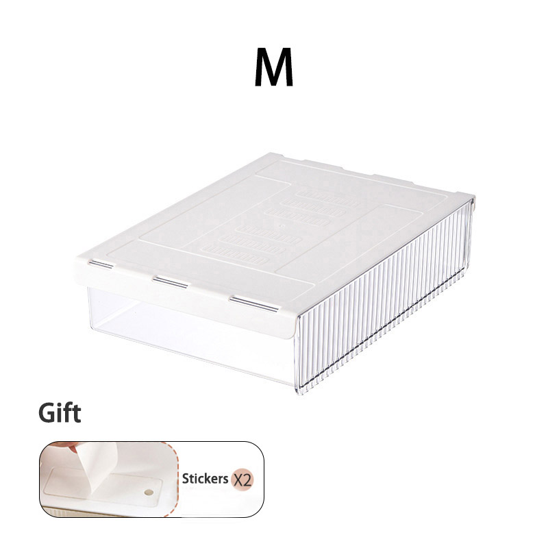 Drawer Storage Box Under The Desk Storage Box Pencil Stationery Organizer Hidden Sorting Box Office Pen Storage Tray Organizer: White M